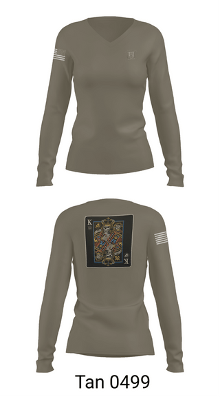 Womens Long Sleeve Vneck Shirt, EOD TEU 2, Navy, Teamtime, Team time, sublimation, custom sports apparel, team uniforms, spirit wear, spiritwear, sports uniforms, custom shirts, team store, custom team store, fundraiser sports, apparel fundraiser