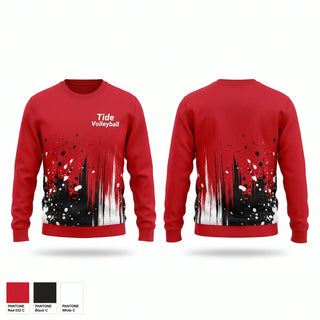 Crew Neck Sweatshirt, Tide Volleyball, Women's Volleyball, Teamtime, Team time, sublimation, custom sports apparel, team uniforms, spirit wear, spiritwear, sports uniforms, custom shirts, team store, custom team store, fundraiser sports, apparel fundraiser