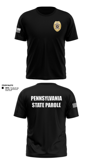Short Sleeve Performance Shirt, Pennsylvania State Parole, Police, Teamtime, Team time, sublimation, custom sports apparel, team uniforms, spirit wear, spiritwear, sports uniforms, custom shirts, team store, custom team store, fundraiser sports, apparel fundraiser