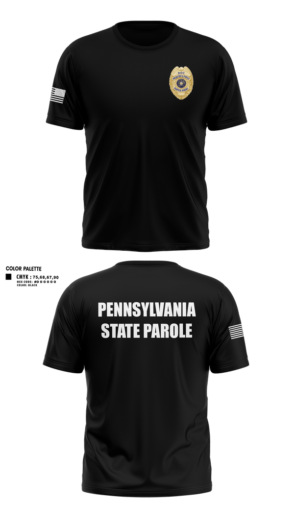 Short Sleeve Performance Shirt, Pennsylvania State Parole, Police, Teamtime, Team time, sublimation, custom sports apparel, team uniforms, spirit wear, spiritwear, sports uniforms, custom shirts, team store, custom team store, fundraiser sports, apparel fundraiser