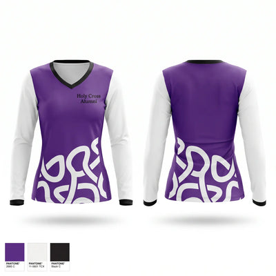 Holy Cross Alumni Women's Long Sleeve V-neck Shirt - 1