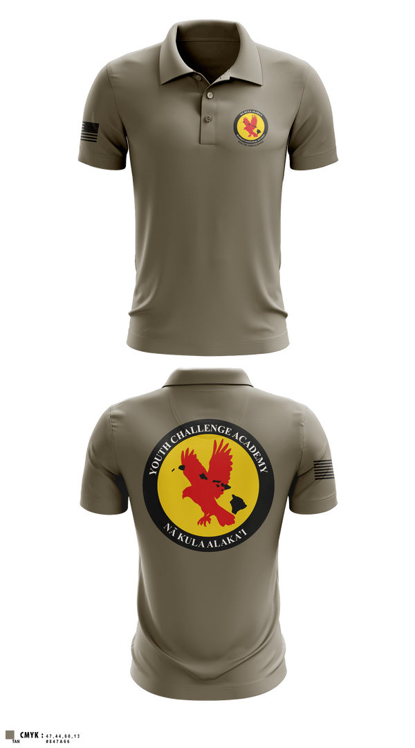 Short Sleeve Performance Polo, Youth Challenge Academy, National Guard, Teamtime, Team time, sublimation, custom sports apparel, team uniforms, spirit wear, spiritwear, sports uniforms, custom shirts, team store, custom team store, fundraiser sports, apparel fundraiser