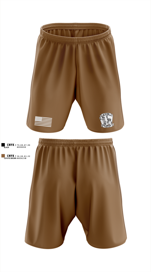 Athletic Shorts With Pockets, B/741BEB, Army, Teamtime, Team time, sublimation, custom sports apparel, team uniforms, spirit wear, spiritwear, sports uniforms, custom shirts, team store, custom team store, fundraiser sports, apparel fundraiser