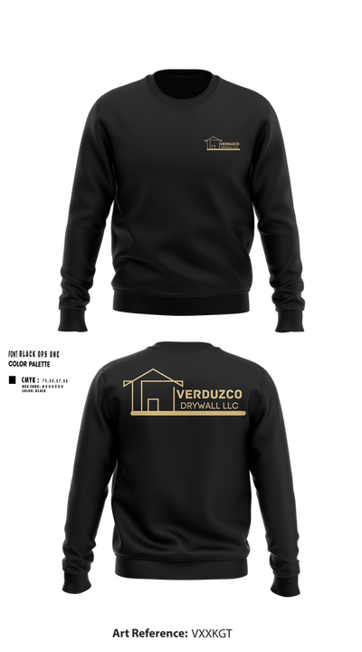 Verduzco Drywall 13130994 Crew Neck Sweatshirt - 100