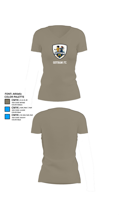 GOTHAM FC 31929828 Women's Short Sleeve V-neck Shirt - 20
