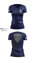 Bradenton Police HNT 75386069 Women's Short Sleeve V-neck Shirt - 100