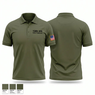 Short Sleeve Performance Polo, 158th SFS Force Protection, National Guard, Teamtime, Team time, sublimation, custom sports apparel, team uniforms, spirit wear, spiritwear, sports uniforms, custom shirts, team store, custom team store, fundraiser sports, apparel fundraiser