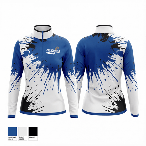 Quarter Zip Jacket, Lady Dodgers, Softball, Teamtime, Team time, sublimation, custom sports apparel, team uniforms, spirit wear, spiritwear, sports uniforms, custom shirts, team store, custom team store, fundraiser sports, apparel fundraiser