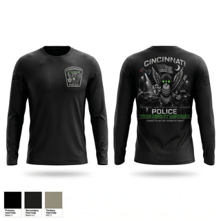 Long Sleeve Performance Shirt, Cincinnati Police Night Shift, Police, Teamtime, Team time, sublimation, custom sports apparel, team uniforms, spirit wear, spiritwear, sports uniforms, custom shirts, team store, custom team store, fundraiser sports, apparel fundraiser