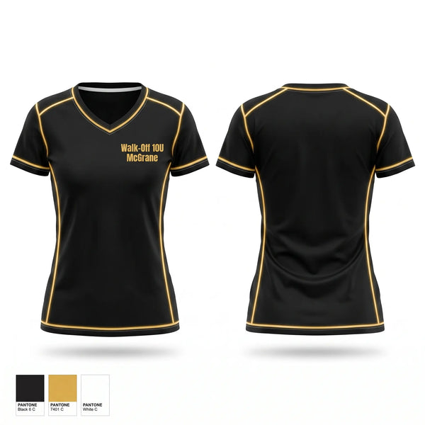 Womens Short Sleeve Vneck Shirt, Walk-Off 10U McGrane, Softball, Teamtime, Team time, sublimation, custom sports apparel, team uniforms, spirit wear, spiritwear, sports uniforms, custom shirts, team store, custom team store, fundraiser sports, apparel fundraiser