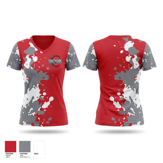 Womens Short Sleeve Vneck Shirt, Southside, Softball, Teamtime, Team time, sublimation, custom sports apparel, team uniforms, spirit wear, spiritwear, sports uniforms, custom shirts, team store, custom team store, fundraiser sports, apparel fundraiser