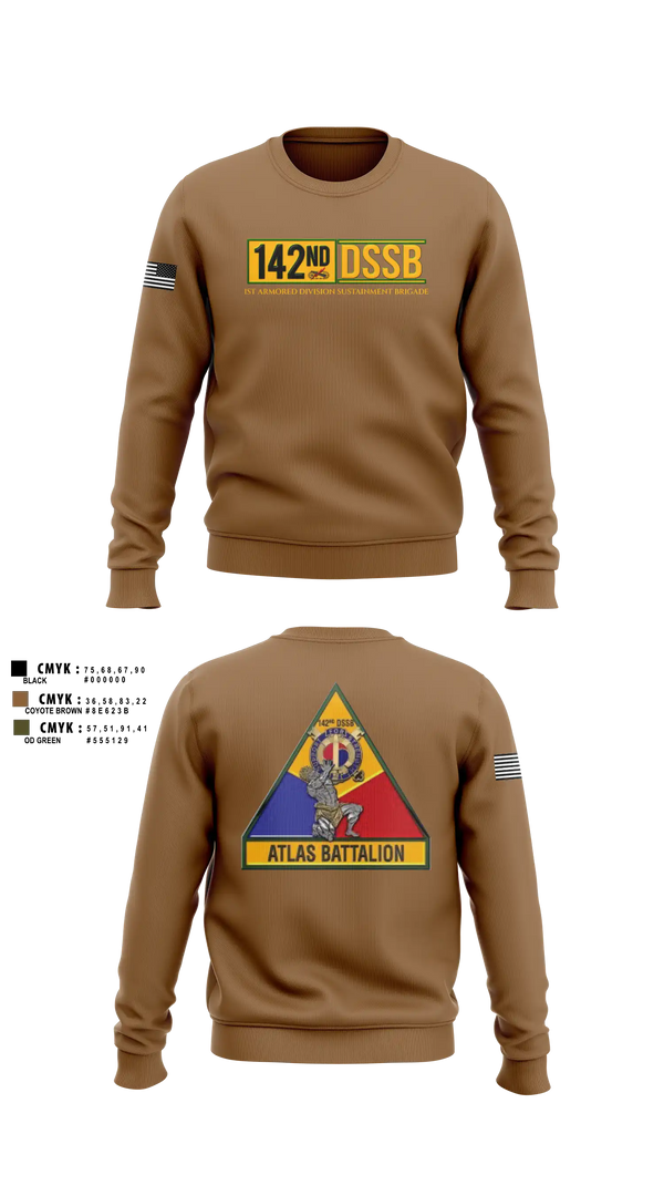 Crew Neck Sweatshirt, 142d DSSB, Army, Teamtime, Team time, sublimation, custom sports apparel, team uniforms, spirit wear, spiritwear, sports uniforms, custom shirts, team store, custom team store, fundraiser sports, apparel fundraiser