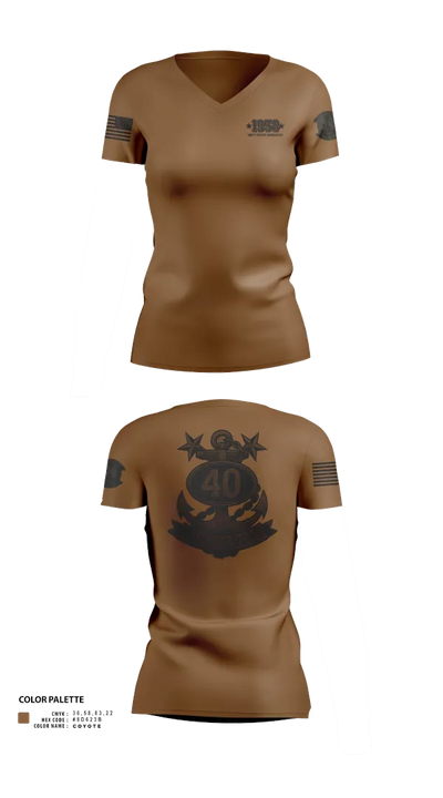 HSM-40 95180036 Women's Short Sleeve V-neck Shirt - 100