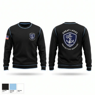 Crew Neck Sweatshirt, Great Lakes Protective Services, Police, Teamtime, Team time, sublimation, custom sports apparel, team uniforms, spirit wear, spiritwear, sports uniforms, custom shirts, team store, custom team store, fundraiser sports, apparel fundraiser