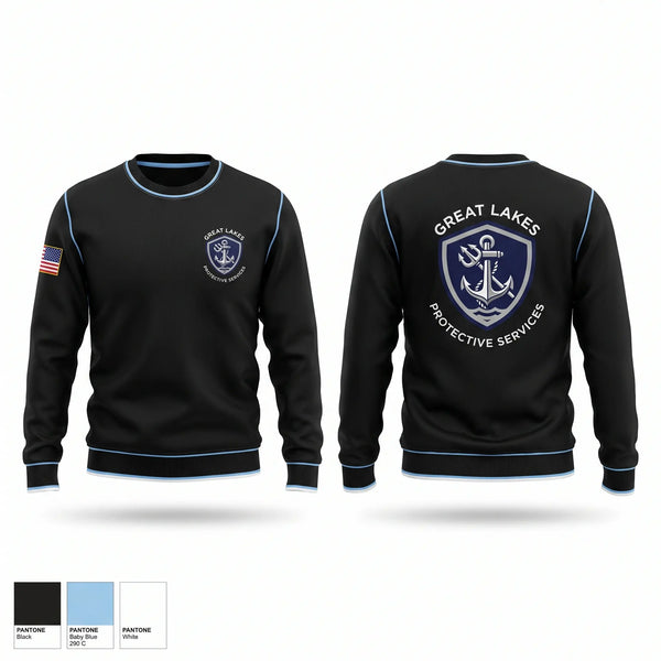 Crew Neck Sweatshirt, Great Lakes Protective Services, Police, Teamtime, Team time, sublimation, custom sports apparel, team uniforms, spirit wear, spiritwear, sports uniforms, custom shirts, team store, custom team store, fundraiser sports, apparel fundraiser