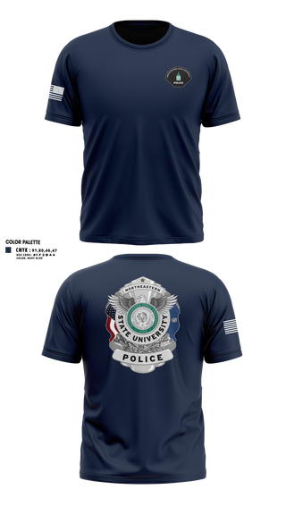 Short Sleeve Performance Shirt, NSU PD, Police, Teamtime, Team time, sublimation, custom sports apparel, team uniforms, spirit wear, spiritwear, sports uniforms, custom shirts, team store, custom team store, fundraiser sports, apparel fundraiser