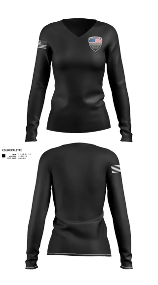 Womens Long Sleeve Vneck Shirt, Specialized Response Unit, Police, Teamtime, Team time, sublimation, custom sports apparel, team uniforms, spirit wear, spiritwear, sports uniforms, custom shirts, team store, custom team store, fundraiser sports, apparel fundraiser