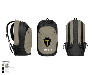 Gear Bag, B CO 3-141, Army, Teamtime, Team time, sublimation, custom sports apparel, team uniforms, spirit wear, spiritwear, sports uniforms, custom shirts, team store, custom team store, fundraiser sports, apparel fundraiser
