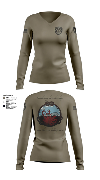 Womens Long Sleeve Vneck Shirt, MEDIC PLT/HHC/7TB(X), Army, Teamtime, Team time, sublimation, custom sports apparel, team uniforms, spirit wear, spiritwear, sports uniforms, custom shirts, team store, custom team store, fundraiser sports, apparel fundraiser