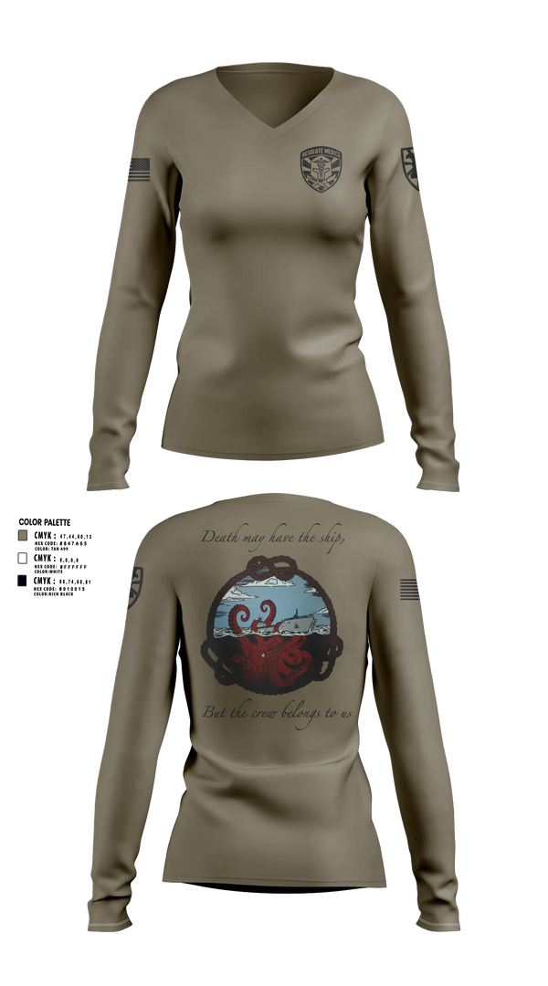 Womens Long Sleeve Vneck Shirt, MEDIC PLT/HHC/7TB(X), Army, Teamtime, Team time, sublimation, custom sports apparel, team uniforms, spirit wear, spiritwear, sports uniforms, custom shirts, team store, custom team store, fundraiser sports, apparel fundraiser