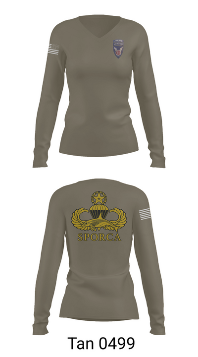 HHC, 725th BSB, 2/11 ABN 60450705 Women's Long Sleeve V-neck Shirt - 77