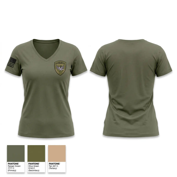Womens Short Sleeve Vneck Shirt, Versailles SRT, Police, Teamtime, Team time, sublimation, custom sports apparel, team uniforms, spirit wear, spiritwear, sports uniforms, custom shirts, team store, custom team store, fundraiser sports, apparel fundraiser