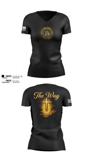 Womens Short Sleeve Vneck Shirt, The Way, Wrestling, Teamtime, Team time, sublimation, custom sports apparel, team uniforms, spirit wear, spiritwear, sports uniforms, custom shirts, team store, custom team store, fundraiser sports, apparel fundraiser