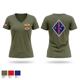 Womens Short Sleeve Vneck Shirt, FMTC Division School, Marines, Teamtime, Team time, sublimation, custom sports apparel, team uniforms, spirit wear, spiritwear, sports uniforms, custom shirts, team store, custom team store, fundraiser sports, apparel fundraiser