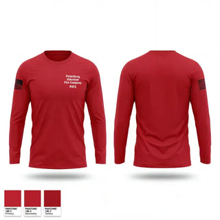 Long Sleeve Performance Shirt, Petersburg Volunteer Fire Company, Fire Department, Teamtime, Team time, sublimation, custom sports apparel, team uniforms, spirit wear, spiritwear, sports uniforms, custom shirts, team store, custom team store, fundraiser sports, apparel fundraiser