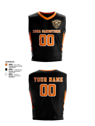 Mens Basketball Jersey, Zona Sandstorm, Men's Basketball, Teamtime, Team time, sublimation, custom sports apparel, team uniforms, spirit wear, spiritwear, sports uniforms, custom shirts, team store, custom team store, fundraiser sports, apparel fundraiser