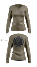 2nd PLT, C co, 1-63 AR BN Women's Long Sleeve V-neck Shirt - 6