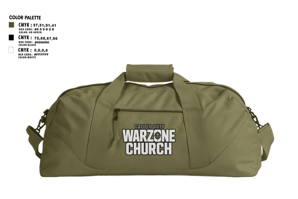 Duffle Bag, Warzone Church, , Teamtime, Team time, sublimation, custom sports apparel, team uniforms, spirit wear, spiritwear, sports uniforms, custom shirts, team store, custom team store, fundraiser sports, apparel fundraiser