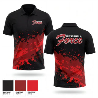 Short Sleeve Performance Polo, Georgia Force Elite, Softball, Teamtime, Team time, sublimation, custom sports apparel, team uniforms, spirit wear, spiritwear, sports uniforms, custom shirts, team store, custom team store, fundraiser sports, apparel fundraiser