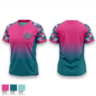 Two Button Softball Jersey, SJ Riot, Softball, Teamtime, Team time, sublimation, custom sports apparel, team uniforms, spirit wear, spiritwear, sports uniforms, custom shirts, team store, custom team store, fundraiser sports, apparel fundraiser