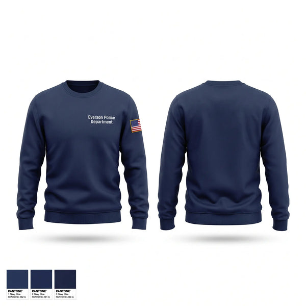 Crew Neck Sweatshirt, Everson Police Department, Police, Teamtime, Team time, sublimation, custom sports apparel, team uniforms, spirit wear, spiritwear, sports uniforms, custom shirts, team store, custom team store, fundraiser sports, apparel fundraiser