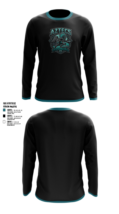 Mendota Aztecs 94033090 Long Sleeve Performance Shirt 11