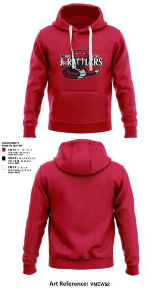 Hoodie, Union Mine Jr. Rattlers Football And Cheer, , Teamtime, Team time, sublimation, custom sports apparel, team uniforms, spirit wear, spiritwear, sports uniforms, custom shirts, team store, custom team store, fundraiser sports, apparel fundraiser