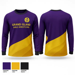 Long Sleeve Performance Shirt, Grand Island High School Wrestling, Wrestling, Teamtime, Team time, sublimation, custom sports apparel, team uniforms, spirit wear, spiritwear, sports uniforms, custom shirts, team store, custom team store, fundraiser sports, apparel fundraiser