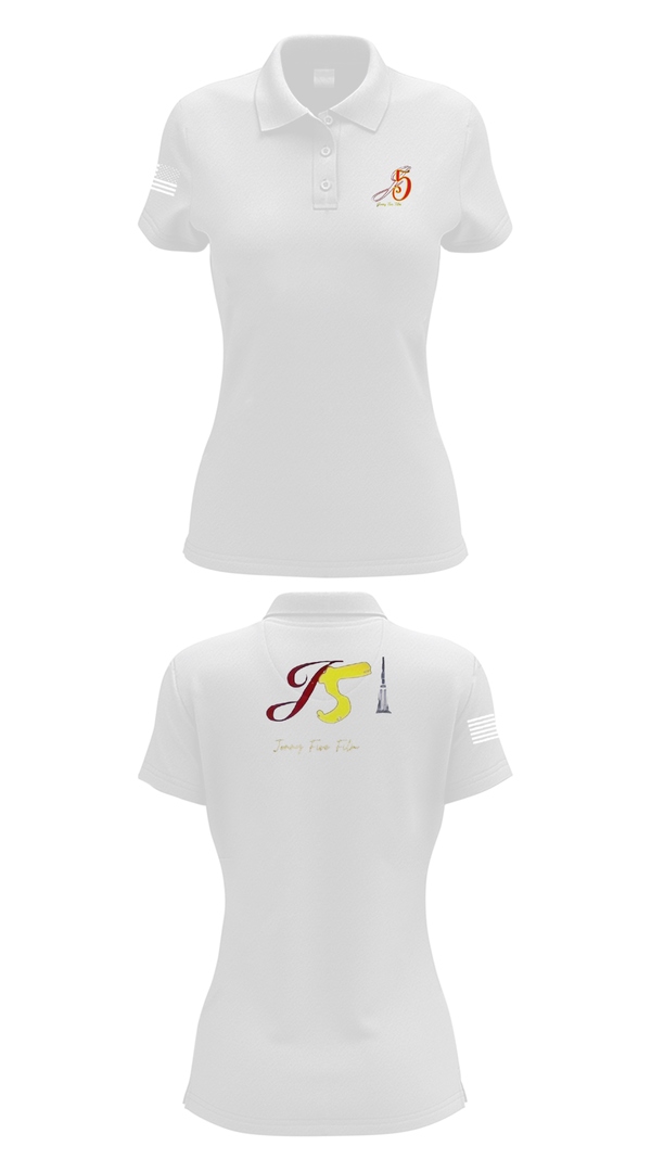 Womens Short Sleeve Performance Polo, Jonny Five Film, , Teamtime, Team time, sublimation, custom sports apparel, team uniforms, spirit wear, spiritwear, sports uniforms, custom shirts, team store, custom team store, fundraiser sports, apparel fundraiser