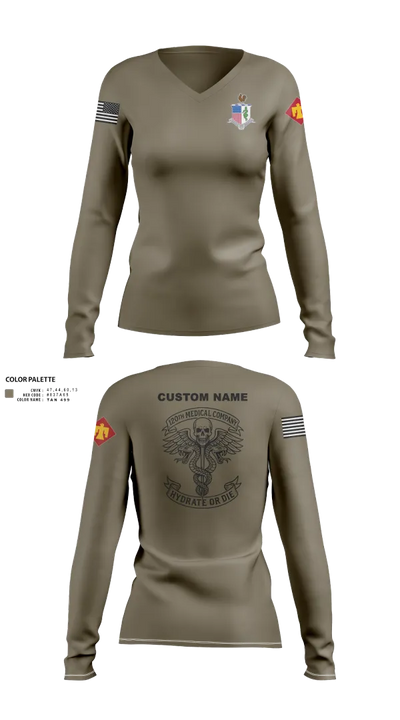 120TH MCAS 53428597 Women's Long Sleeve V-neck Shirt - 121