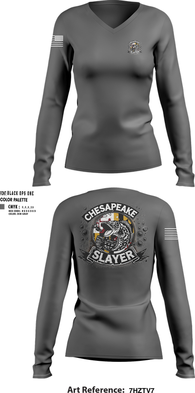 Fishing outdoor 24473333 Women's Long Sleeve V-neck Shirt - 24