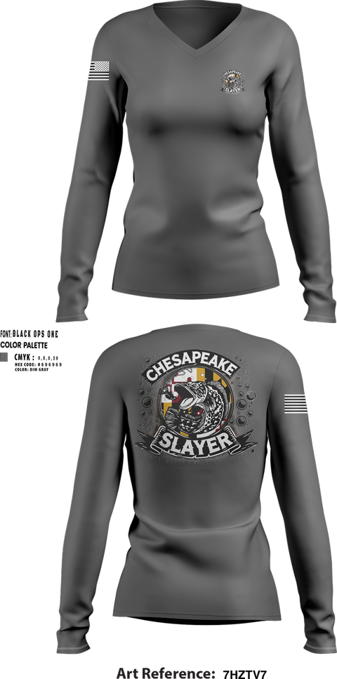 Womens Long Sleeve Vneck Shirt, Fishing outdoor, , Teamtime, Team time, sublimation, custom sports apparel, team uniforms, spirit wear, spiritwear, sports uniforms, custom shirts, team store, custom team store, fundraiser sports, apparel fundraiser