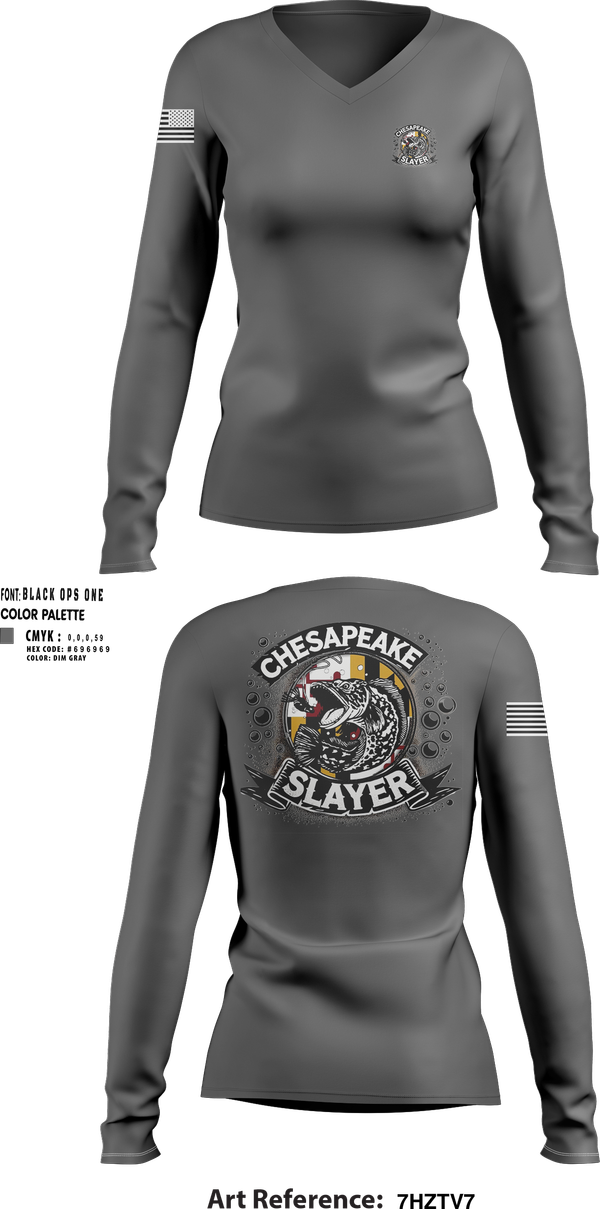 Womens Long Sleeve Vneck Shirt, Fishing outdoor, , Teamtime, Team time, sublimation, custom sports apparel, team uniforms, spirit wear, spiritwear, sports uniforms, custom shirts, team store, custom team store, fundraiser sports, apparel fundraiser