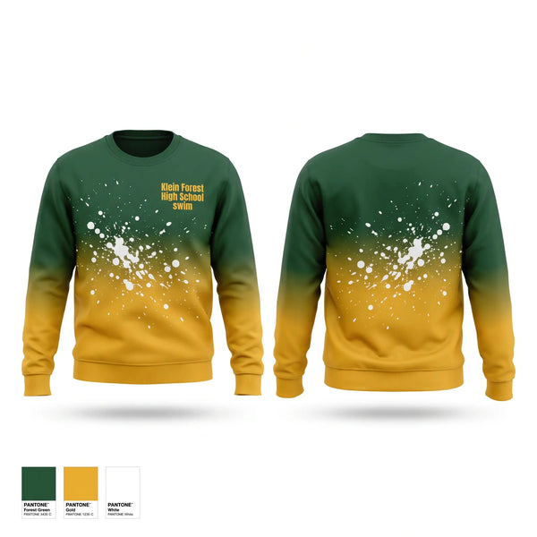 Crew Neck Sweatshirt, Klein Forest High School swim, Swimming, Teamtime, Team time, sublimation, custom sports apparel, team uniforms, spirit wear, spiritwear, sports uniforms, custom shirts, team store, custom team store, fundraiser sports, apparel fundraiser
