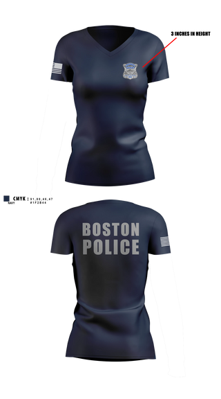 Womens Short Sleeve Vneck Shirt, ILSSA Boston, , Teamtime, Team time, sublimation, custom sports apparel, team uniforms, spirit wear, spiritwear, sports uniforms, custom shirts, team store, custom team store, fundraiser sports, apparel fundraiser