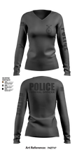 96 SFS / Eglin Police Women's Long Sleeve V-neck Shirt - 7