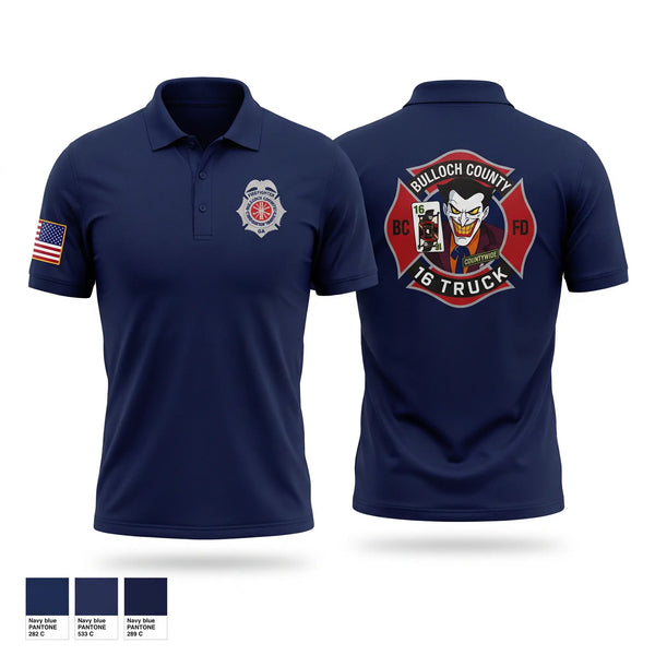 Short Sleeve Performance Polo, Bulloch county fire department, Fire Department, Teamtime, Team time, sublimation, custom sports apparel, team uniforms, spirit wear, spiritwear, sports uniforms, custom shirts, team store, custom team store, fundraiser sports, apparel fundraiser