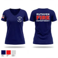 Ruthven Fire Department 30542802 Women's Short Sleeve V-neck Shirt - 1