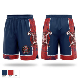 Athletic Shorts With Pockets, Marion, Fire Department, Teamtime, Team time, sublimation, custom sports apparel, team uniforms, spirit wear, spiritwear, sports uniforms, custom shirts, team store, custom team store, fundraiser sports, apparel fundraiser