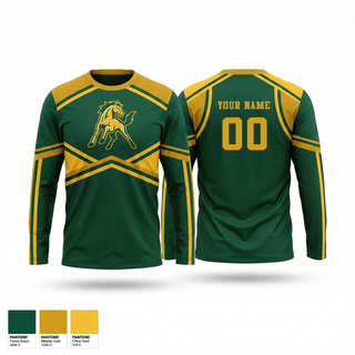 Long Sleeve Performance Shirt, San Marin Mustngs, Cheer, Teamtime, Team time, sublimation, custom sports apparel, team uniforms, spirit wear, spiritwear, sports uniforms, custom shirts, team store, custom team store, fundraiser sports, apparel fundraiser